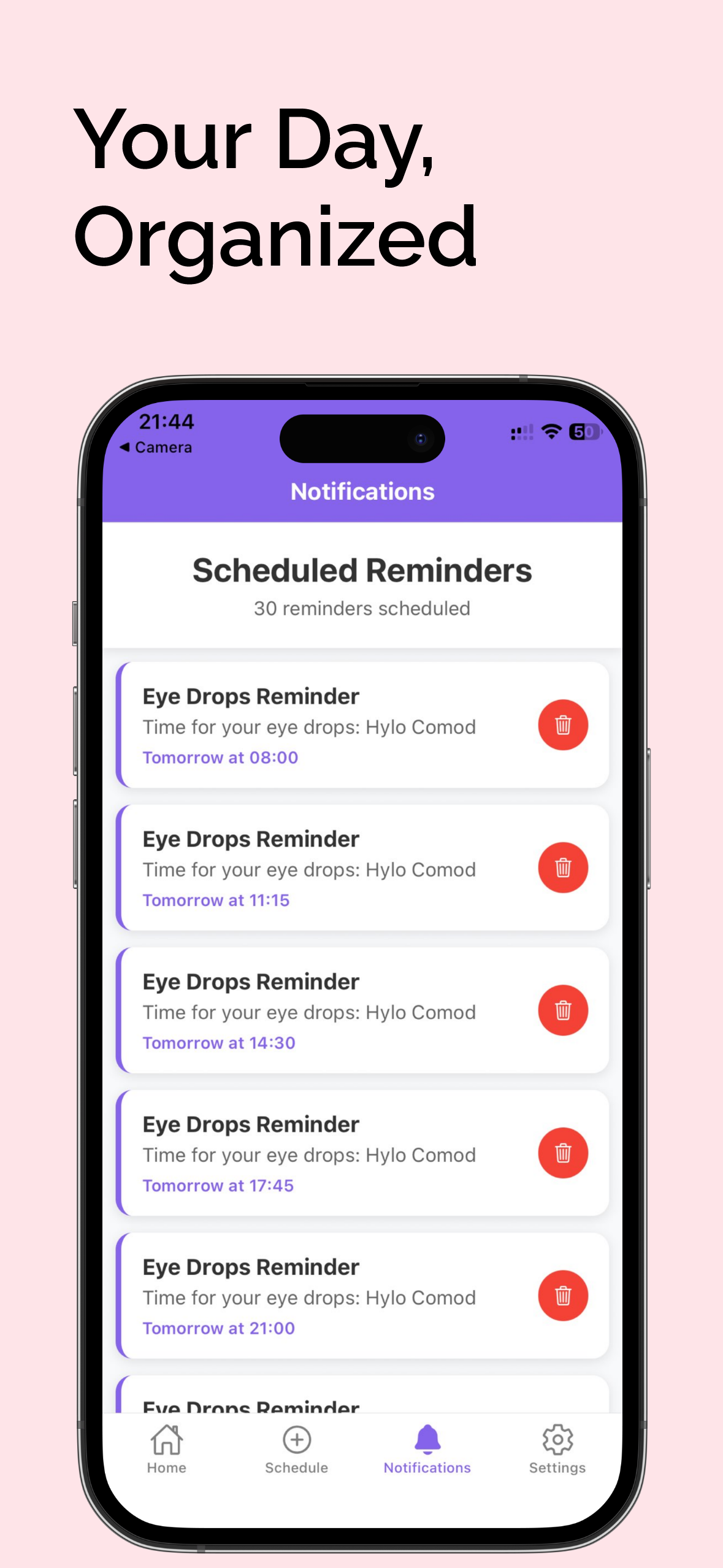 Remedi Reminder Categories